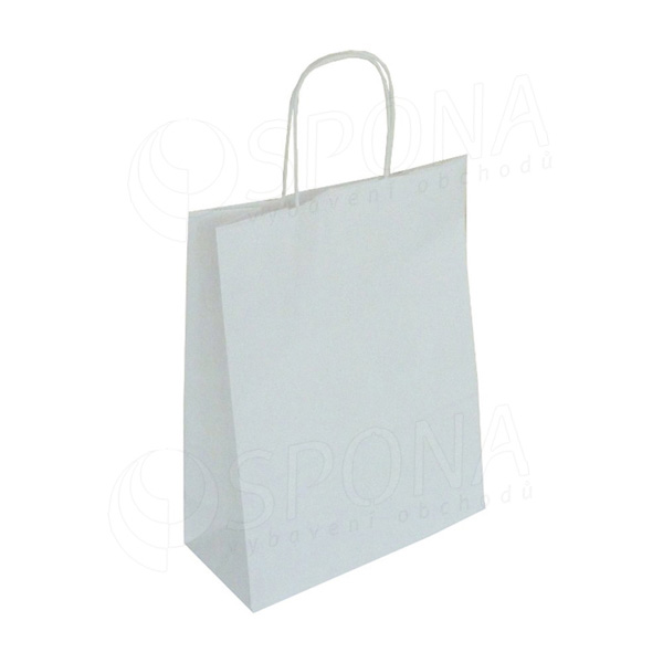 Papírová taška PASTELO, 32 x 13 x 41 cm, 100 gr., bílá