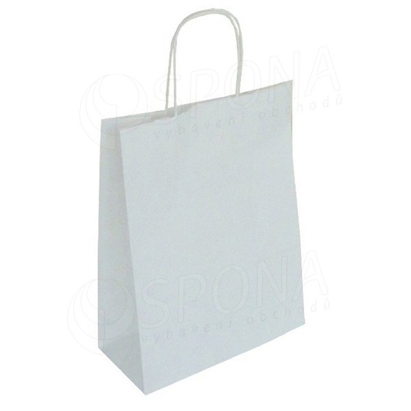 Papírová taška PASTELO, 45 x 15 x 49 cm, bílá