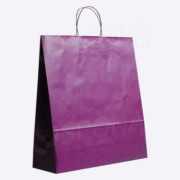 Papírová taška PASTELO, 45 x 15 x 49 cm, fialová