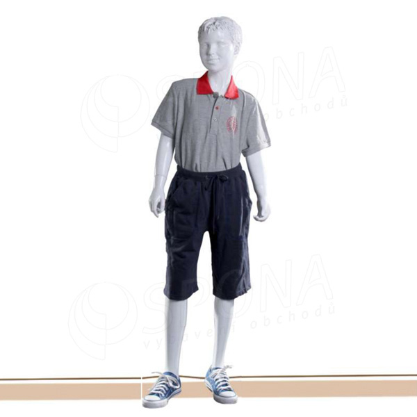 Figurína dětská AF 03, chlapec 145 cm, matná bílá