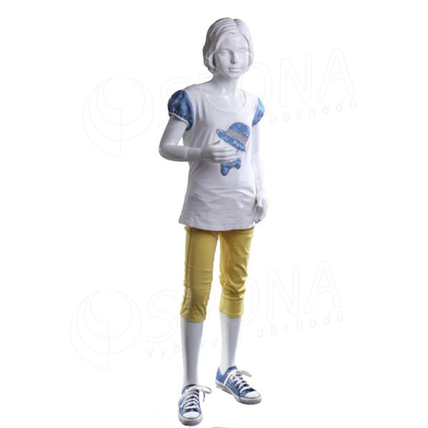 Figurína dětská AF 04, dívka 145 cm, matná bílá