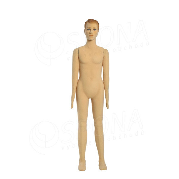 Figurína dětská FLEXIBLE 13 let, chlapec, prolis, makeup, tělová, flok, bez podstavce