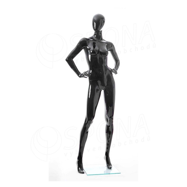 Figurína dámská Portobelle 201G, abstraktní lesklá černá