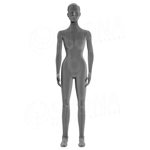 Figurína dámská FLEXIBLE, prolis, šedá, flokovaná