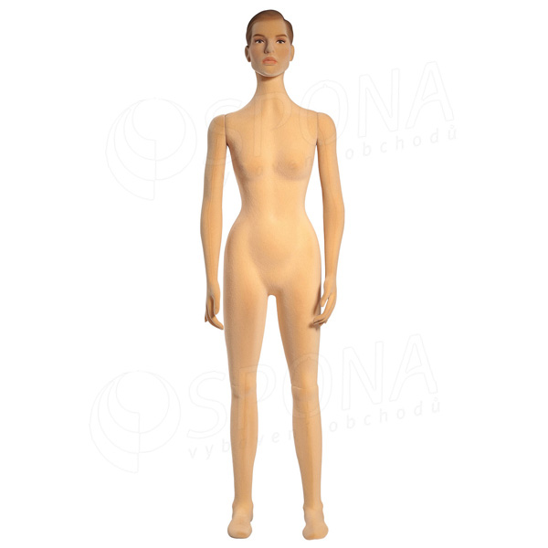 Figurína dámská FLEXIBLE, prolis, makeup, tělová, flokovaná