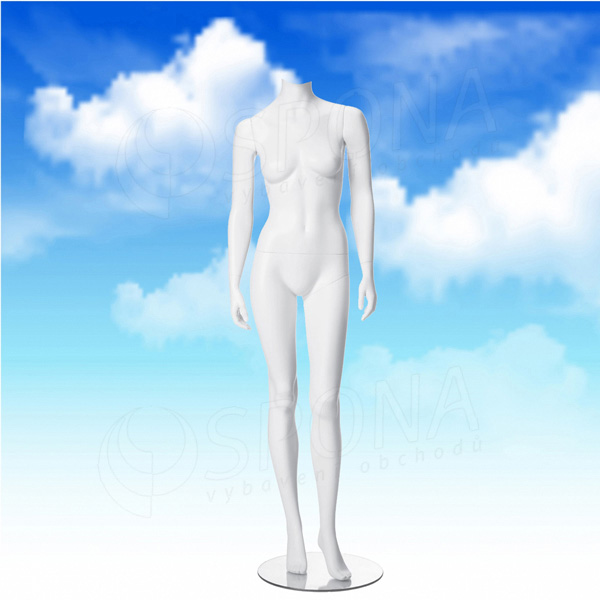 Figurína dámská LIZ D 02, bílá matná, bez hlavy