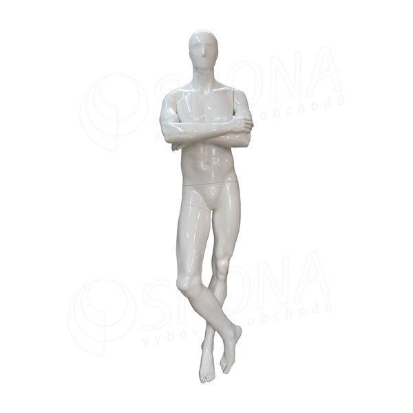 Figurína pánská TREND 02, lesklá bílá