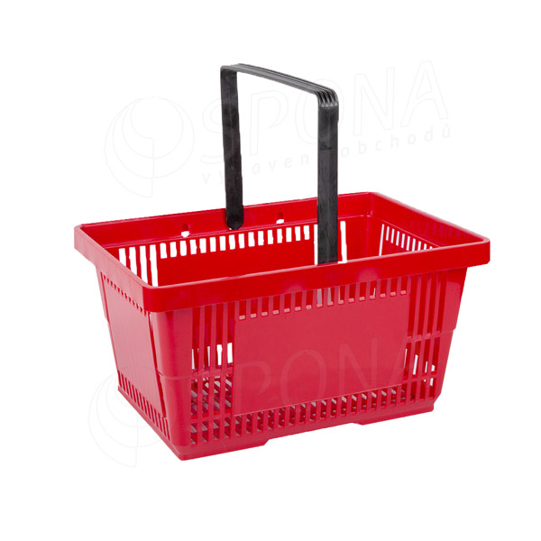 Nákupní košík, červený, plast