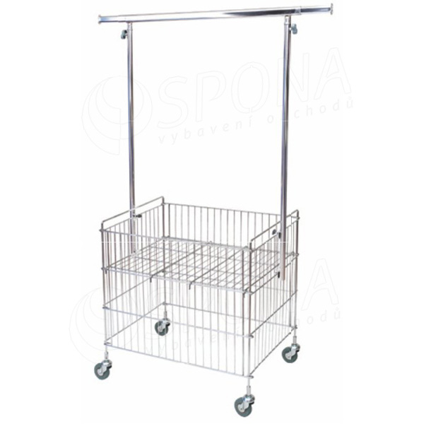 Štendr 1086, výška 130-220 cm, s hrabacím košem 77 x 50 cm, pojízdný