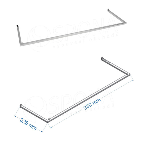 SCACCO MATTO 8340B, U-rampa 930 x 325 mm, chrom