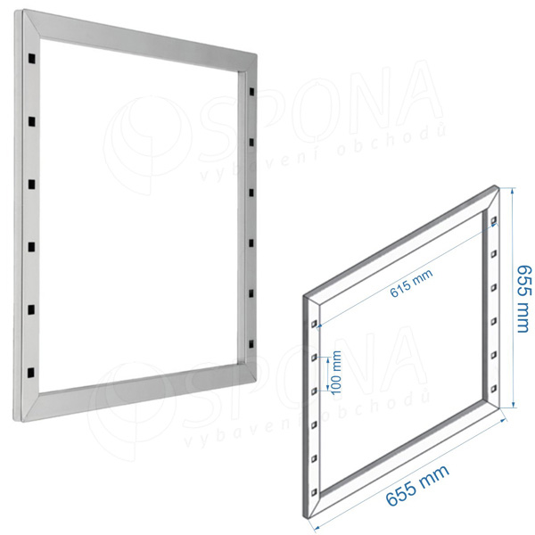 SCACCO MATTO 8392, rám 655 x 655 mm, chrom