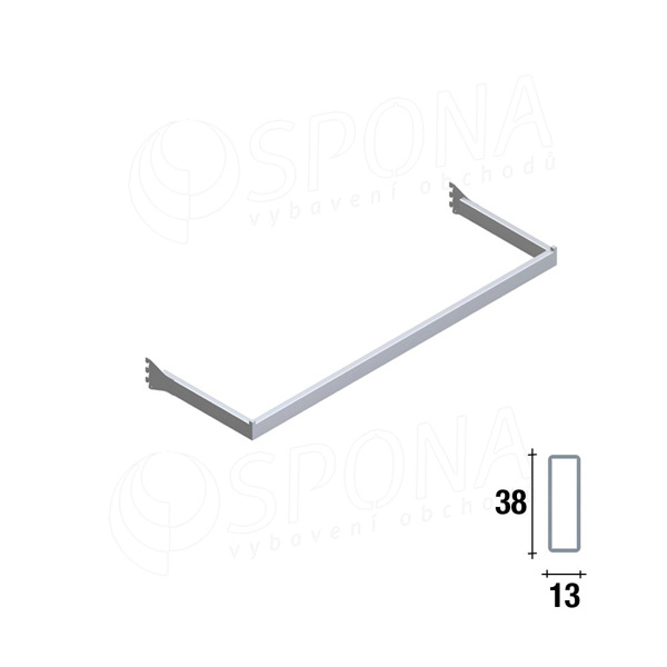 ARKSYS, U-rampa 600 x 306 mm, profil 38 x 13mm, satin