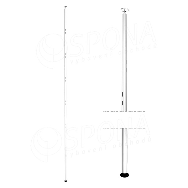 ROUND, stojina rozpěrná, výška 3000 mm, bílá