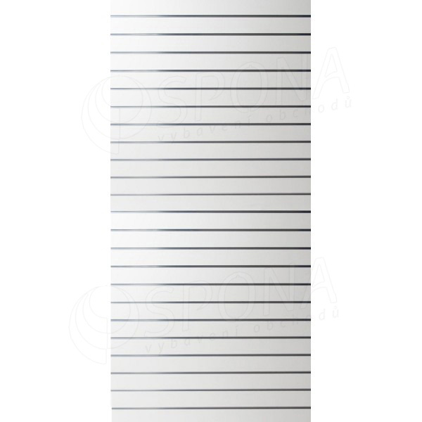 SLAT drážkový panel terminal 120 x 240 cm, 23 drážek, rozteč 10 cm, bez insertů, bílý