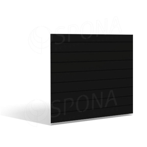 SLAT FIX drážkový panel 120 x 120 cm, 11 drážek, rozteč 10 cm, bez insertů, černý