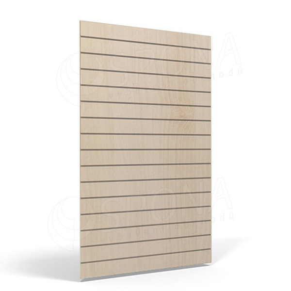 SLAT FIX drážkový panel 120 x 120 cm, 11 drážek, rozteč 10 cm, bez insertů, světlé dřevo