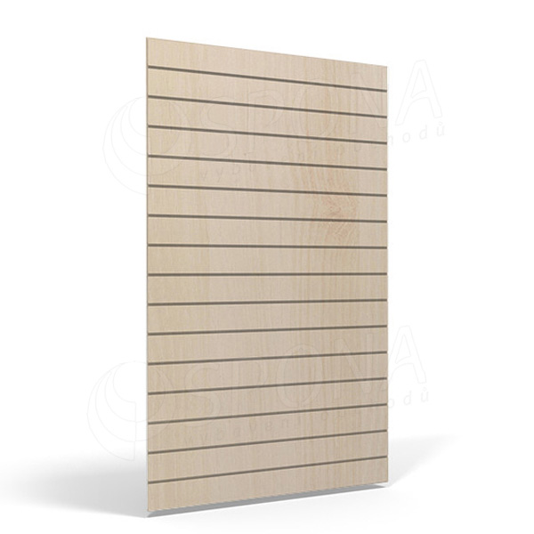 SLAT FIX drážkový panel 120 x 120 cm, 11 drážek, rozteč 10 cm, bez insertů, světlé dřevo