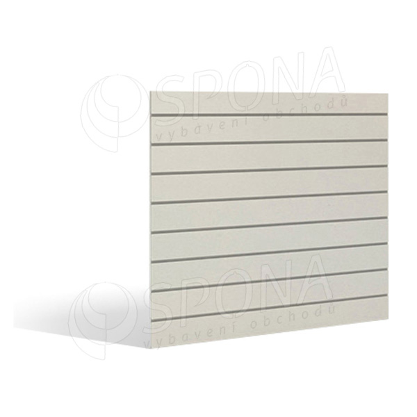 SLAT FIX drážkový panel 120 x 120 cm, 11 drážek, rozteč 10 cm, bez insertů, oboustranný bílý dekor