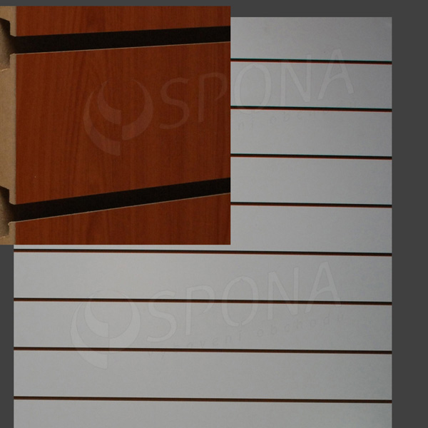 SLAT DREAM panel 120,5 x 122 cm, 11 drážek v rozteči 10 cm, bez insertů, třešeň (cherry)