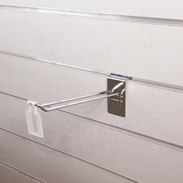 SLAT háček EURO PRO 200 mm, s držákem cenovky 32 x 27 mm