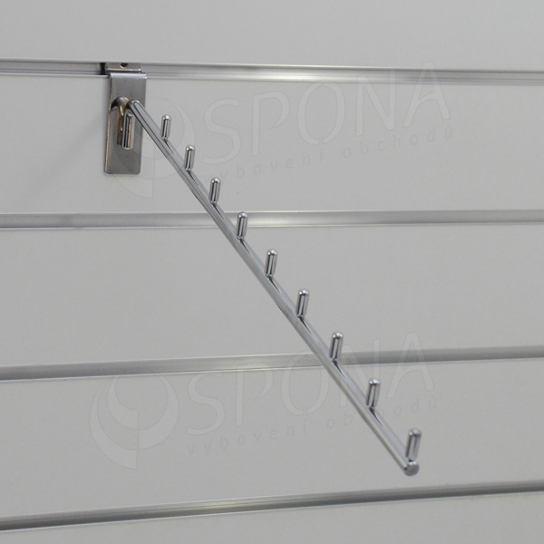 SLAT vodopád úzký, 9 kolíčků, délka 400 mm, sklon 15°, chrom