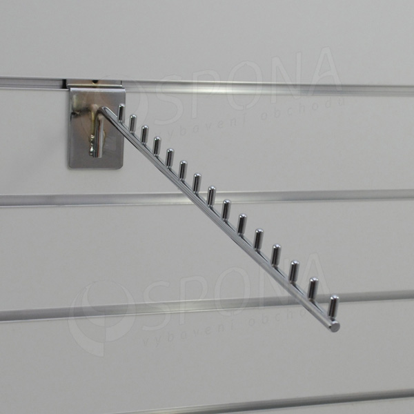 SLAT vodopád úzký, 15 kolíčků, délka 420 mm 15°, chrom