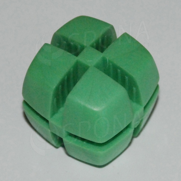 Kostka KUBIK 25 mm, pro sklo 4 mm, zelená