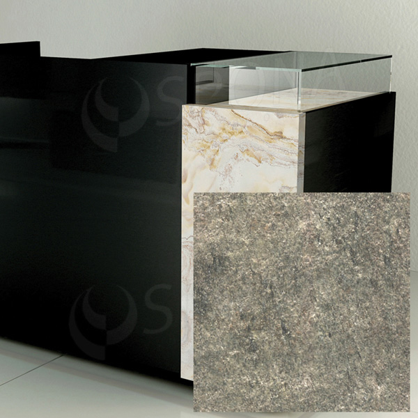 Čelní panel pro prodejní pult UNO, umělá kůže, přírodní kámen