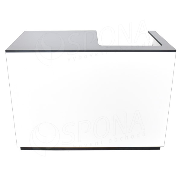 Pult BOX komplet pokladní 122 x 93 x 65 cm, levý bílé + černé LTD