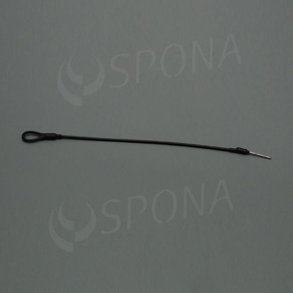 Bezpečnostní ocelové lanko s očkem, délka 160 mm, poplastované