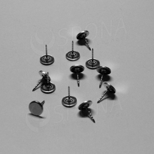 Bezpečnostní pin kovový, plochý vroubkovaný, 16 mm