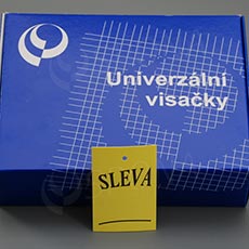 Papírové visačky, typ 4060, 40 x 60 mm, potisk "SLEVA" žluté, 1000 ks