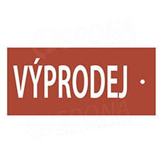 Papírové visačky, typ 50105, 105 x 48 mm, potisk "VÝPRODEJ", červené, 100 ks