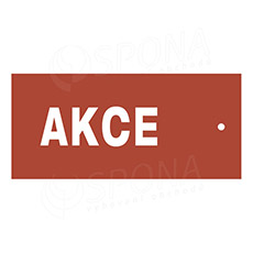 Papírové visačky, typ 50105, 105 x 48 mm, potisk "AKCE", červené, 100 ks
