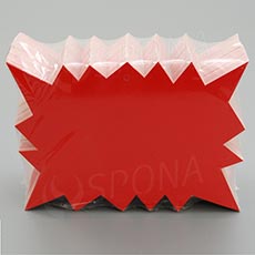 Papírové visačky DREAMER "rebel" 120 x 88 mm, červené, 90 ks