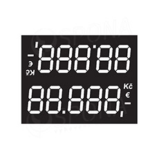 Papírové cenovky s digitálními číslicemi, typ 0523, 5 pozic, 100 ks