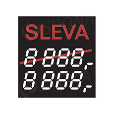 Papírové cenovky s digitálními číslicemi, typ 4750, text 