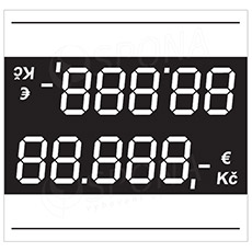 Papírové cenovky s digitálními číslicemi, typ 5837, 5 pozic, 100 ks