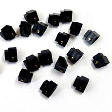 Cenovky Q 2D, 4 x 6 mm, náhradní čárka, 20 ks, zlatý prolis