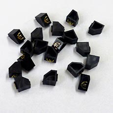 Cenovky Q 3D, 6 x 9 mm, náhradní znak "€", zlatý prolis, 20 ks