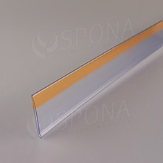 Cenovková lišta čelní 40 x 1250 mm, samolepicí, transparentní