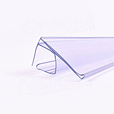 Cenovková lišta sklopná 40 x 1200 mm, na polici 16-21 mm, transparentní