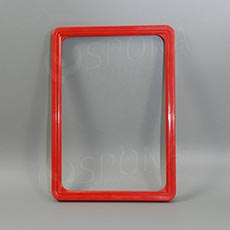 Plastový rámeček na plakáty, typ 100, formát A5, 148 x 210 mm, tloušťka 11 mm, červený