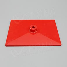 Základna stojanu 20 x 15 cm, pro tyč průměru 12 mm, červená