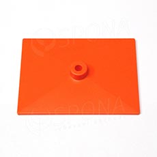 Základna stojanu 20 x 15 cm, pro tyč průměru 12 mm, oranžová