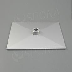 Základna stojanu 20 x 15 cm, pro tyč průměru 12 mm, stříbrná