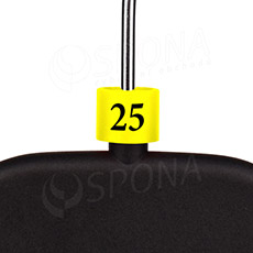 Minireitery, značení na ramínka "25", žlutá barva, černý potisk, 25ks