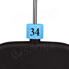 Minireitery, značení "34", světle modrá barva, černý potisk, 25ks