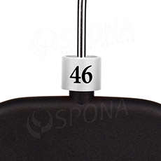 Minireitery, značení na ramínka "46", bílá barva, černý potisk, 25ks