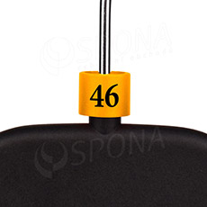 Minireitery, značení "46", oranžová barva, černý potisk, 25ks